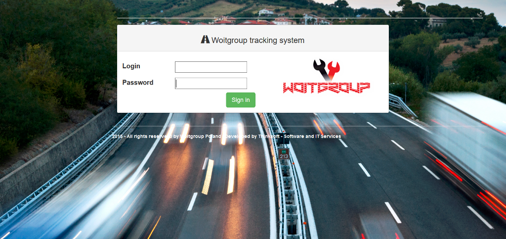 Przekierowanie do logowania do modułu transport. Woitgroup świadczy usługi relokacji maszyn wraz z ich transportem.